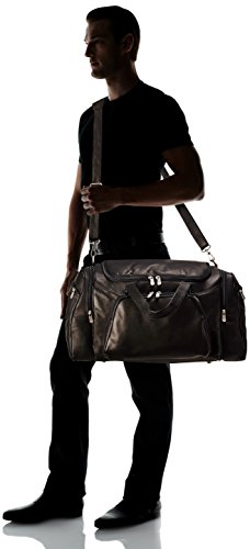 Piel Leather Sports Duffel, Black, One Size