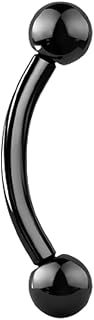 Pierced Owl 16GA G23 Titanium Internally Threaded Curved Barbell