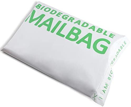 50x Biodegradable Mail Bags Parcel 14"x18" Postage Poly Mailing Bags Eco Environmentally Friendly Large Self Seal Bags White 35.5x45.5cm - Pack of 50