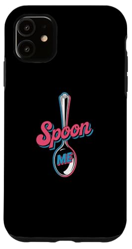 Funny Spoons ȃOtBbN t@j[Xv[ Ƃ킴Xv[ Me X}zP[X iPhone 11 p