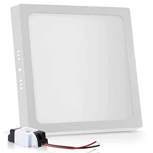 Painel Plafon Sobrepor 25w Led Branco Frio 6500k Luminária Quadrado 27,5x27,5cm Reator 100-250v Bivo