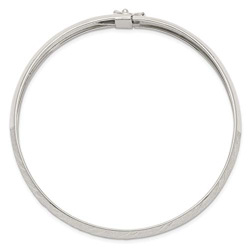 IceCarats 925 Sterling Silver 10.5mm Flexible Bangle Bracelet3