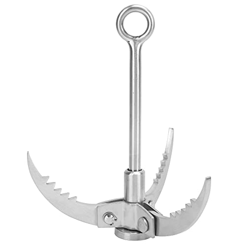 CFTGIW Grappling Hook Folding Survival Hook Stainless Steel Grapple Claw for Mountain Climbing Boat Ing Steel Integrally Grappling HookFolding Survival HookStainless Grapple