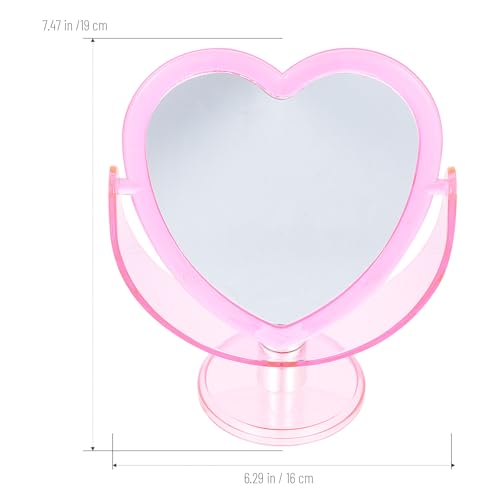 Espejo de maquillaje TEHAUX con base en forma de corazón miniatura 2