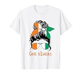 Ivory Coast Girl Ivorian girl cote d'ivoire woman flag T-Shirt