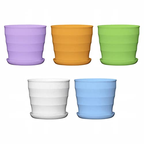 Cubre compatible with Macetas Pequeños Macetas de Macetas de colores Macetas de imitación de porcelana de grano de plástico Macetas grandes Macetas carnosas Balcones Jardinería Aloe Planta (White, A)