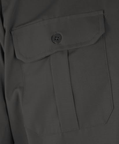 Propper Men's Short Sleeve Tactical Dress Shirt, Dark Grey, 3 x Large