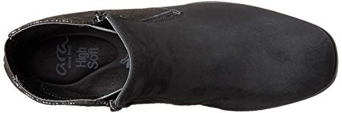 Ara Women's Geraldine Ankle Boot, Black Samtchevro, Fleurkid, 4.5 Medium Wide Uk (7 Us) #TOP4