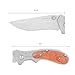 Sheffield 12705 Folding Pocket Knife, EDC Knife with Hardwood Handle, Ambidextrous Thumb Stud, Pocket Clip, Nylon Pouch, Dad Gifts, Men Gifts, EDC Gear