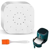 【Amplias Gamas De Uso】- El papel pergamino freidora aire es ideal para vaporizador, freidora de aire, molde para pasteles, horno de microondas, sartenes, etc. También para hornear pizza, pasteles, galletas, barbacoa, etc. ¡Ofrecemos12 meses de garantizamos la devolución total del pago por cualquier problema del producto!