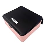 Prada Black Pink Train Case Beauty Fragrance Cosmetic Pouch Paradoxe Makeup Bag (EMPTY MAKEUP BAG) - Approx 5.5L x 5.5H x 2.5W - 6420
