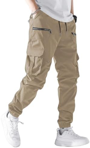 Lymio Cargo for Men | Cotton Cargo Pant | Drawstring Waist Pant (Also Available in Plus Sizes) (34-37)