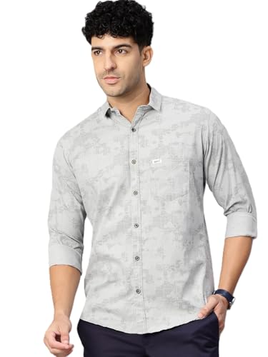 Image of Majestic Man Stylish Geomatric Print Casual Shirt - Pure Cotton| Full Sleeve | Trendy & Comfortable