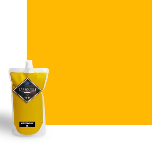 Peinture jaune Soleil Acrylique Akhenaton - Aspect Velours - Peinture Mur, Plafond & Boiserie - Lessivable - Séchage En 30 min - COV A+ - Fabriquée En France - 750 ml - BARBOUILLE