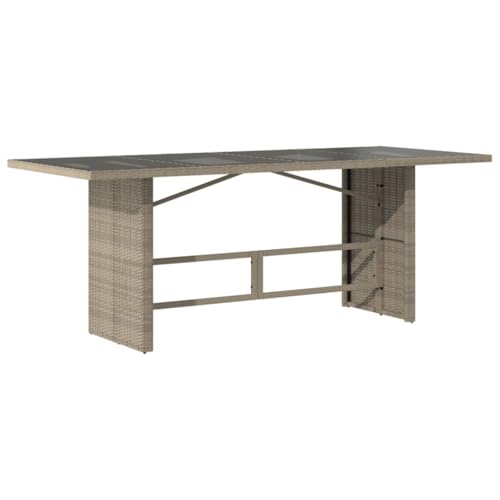 Mesa de jardín robusta de polirratán y acero con acabado premium 6