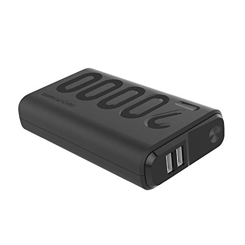 RealPower PB-20000PD+ Powerbank Mobiles Ladegerät mit 20000mAh, 2 USB Ports, USB C Ein- Ausgang und Power Delivery für iPhone, iPad, Samsung Galaxy, das Neue MacBook, Google Pixel und mehr