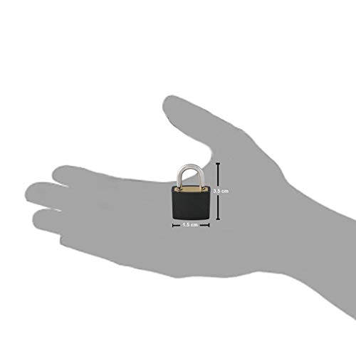 VIP Home Essentials - Small Mini Durable ABS Covered Solid Brass Body Individually Keyed Padlock - 8 Pack Lock Set - Thumbnail 4