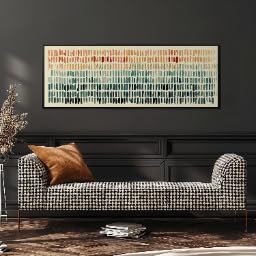 Tableau horizontal grand format abstrait pour dynamiser un grand bureau - 4