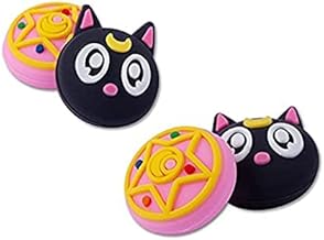 4 PCS Cute Thumb Grip Caps for PS5/PS4/Xbox One (Series X, S)/NS Switch Pro Controller, Anime Magic Moon Analog Stick Grips Thumbsticks, 3D Kawaii Silicone Joystick Button Covers (Luna)