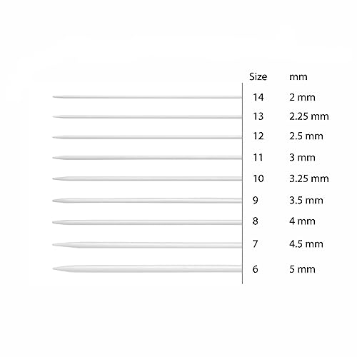 Image of Jyoti Knitting Pin - Aluminium (2 Pairs of Double Point Pins of 9 Inches / 23cm of Size 11), Crafting Weaving Pins, Round Blunt Yarn Needles, Used for Sweaters, Scarves, and Woolen Fabrics - Pack of 2