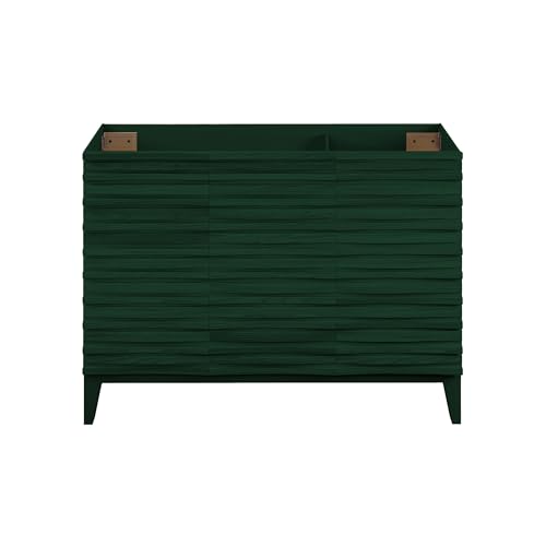 Image of Swiss Madison Cascade 48 inch Freestanding Bathroom Vanity Cabinet Without Top in Green Oak