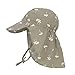 Produktbild LÄSSIG Baby Kinder Sonnenhut Strandhut Sommerhut Sonnenschutz Kinderhut Babymütze Nackenschutz Atmungsaktiv UV-Schutz 80/Sun Protection Flap Hat Palms olive, 3-6 Monate, Größe: 43/45