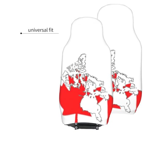 Fundas de asiento de coche antideslizantes de mapa de Canadá para proteger contra el desgaste diario 4