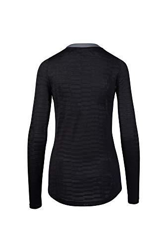 Mizuno Womens United Long Sleeve Volleyball Jersey, Black, X-Small #TOP1