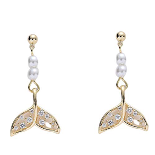 Perle boucles d'oreilles argent 925 style sirène Cellacité