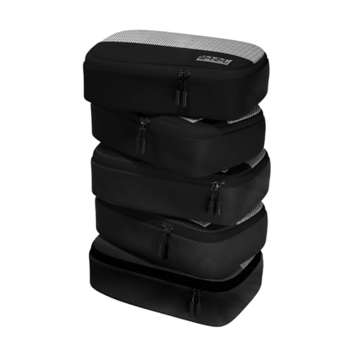 Image of Small Packing Cubes for Travel - 5pc Packing Cubes for Suitcases - Lightweight Luggage Organizer Bags (Non-Compression)