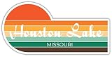 Houston Lake Missouri 2 x 1.25 Inch Sticker Retro Vintage Sunset City 70s Aesthetic Design