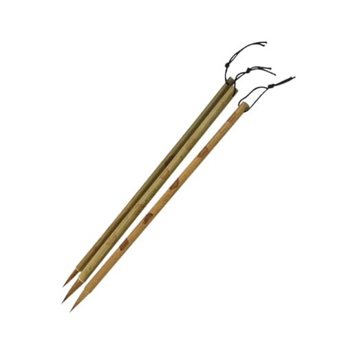 DIYEAH 3Pcs Calligraphy Brush Weasel Hair Writing Brushes for Oil Painting Art School Supplies for Students and Artists