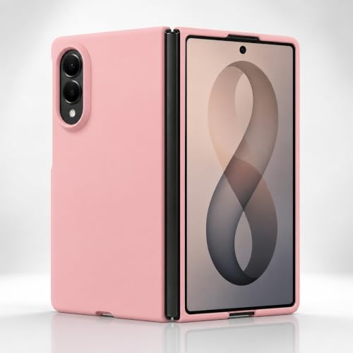 Image of amazon basics Slim Matte Hard PC Back Cover Case for Samsung Galaxy Z Fold 8 with Integrated Hinge Protection and Smooth Anti-Fingerprint Finish (Midnight Pink)