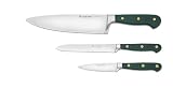 WÜSTHOF Classic Messerset mit 3 Küchenmessern, Fresh Rosemary (Grün)