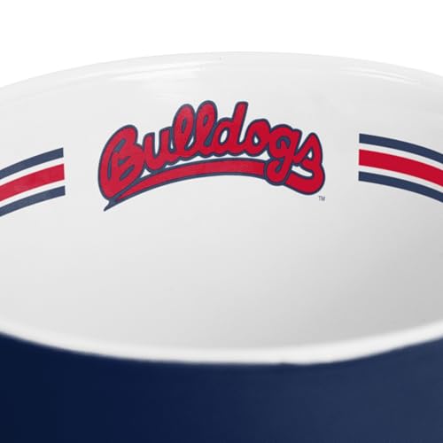 Image of Logo Brands NCAA Fresno State Bulldogs 15 oz Stripe Coffee Mug - Vintage Team Logo, Inside Print & Stripes, Microwave & Dishwasher Safe- Great Gift For Fans & Alumni