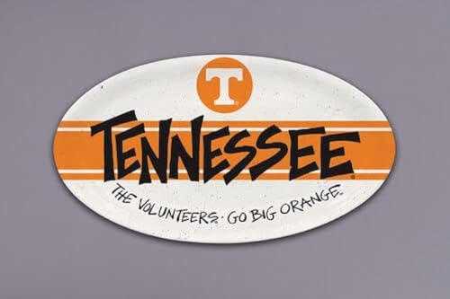 Magnolia Lane University of Tennessee Volunteers Oval Platter, 12.25-inch Heavyweight Melamine Serving Tray, Official NCAA Tennessee Kitchen Accessories