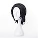 YukiHalolj JJK Anime wigs for Okkotsu Yuta Cosplay Wig - Short Black Synthetic Halloween Wig with Wig Cap for Costume Party