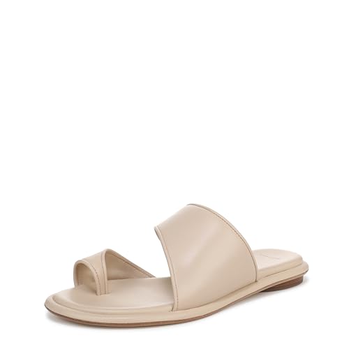 Vince Women's Lukas Slide Sandals Birch Sand Beige Leather 8