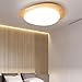 VERSLEH LED 3-Color Dimming Ceiling Lamp, Creative Flush Mount Light with 3000-6000K Adjustable Color Temperature, Minimalist for Hallway, Bedroom, Balcony Lighting Fixtures(Raw Wood,38cm)