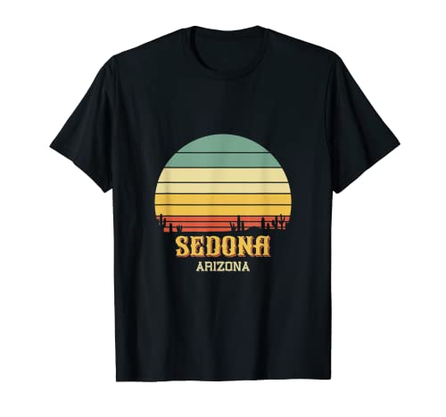 Cactus retro Sedona Arizona Vintage Desert Sun Camiseta