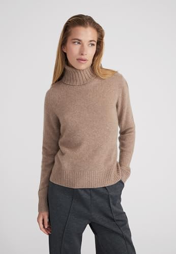 Image of Style & Republic Women's 100% Cashmere Turtleneck Sweater, Regular Fit, Premium Knit Jumper for Autumn, Winter and Spring
