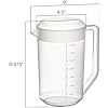 Amazing Abby - Kitchen Party - 4-Quart Plastic Pitcher (1-Pack), Unbreakable Water Pitcher with Lid, BPA-Free, Heat-Resistant, Dishwasher-Safe, Great for Both Iced and Hot Drinks, Indoors and Outdoors