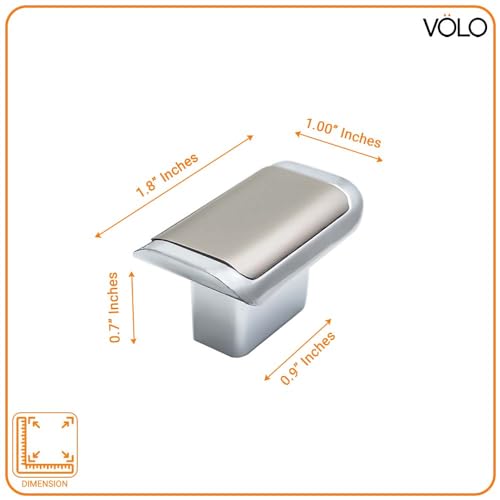 Image of VOLO SS Finish Cabinet Drawer Knob /knobs for Drawers /Drawer knobs /Handle /knobs for cabinets /Pull Handle (S-182, SS Finish) (1)