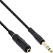 Produktbild InLine 99975 Kopfhörerverlängerung, 6,3mm Klinke Stecker / Buchse, Stereo, vergoldete Kontakte, 5m