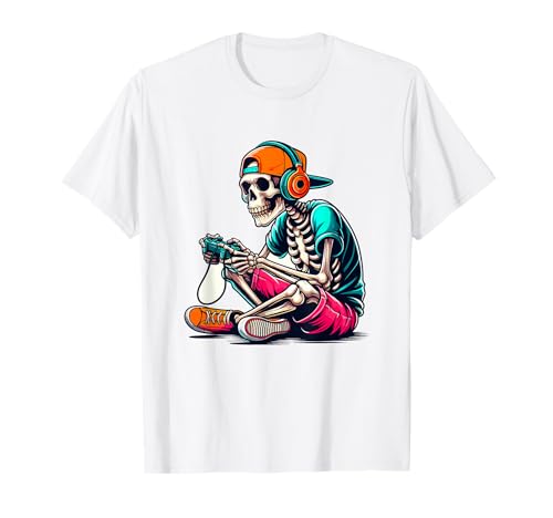 Disfraz de esqueleto divertido para videojuegos Camiseta