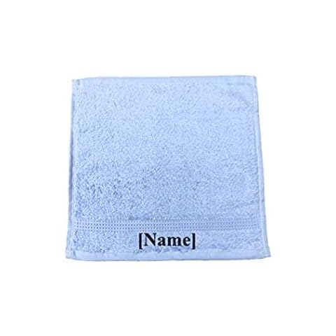 Personalised Embroidered Egyptian Cotton Flannels (Sky Blue) Cover