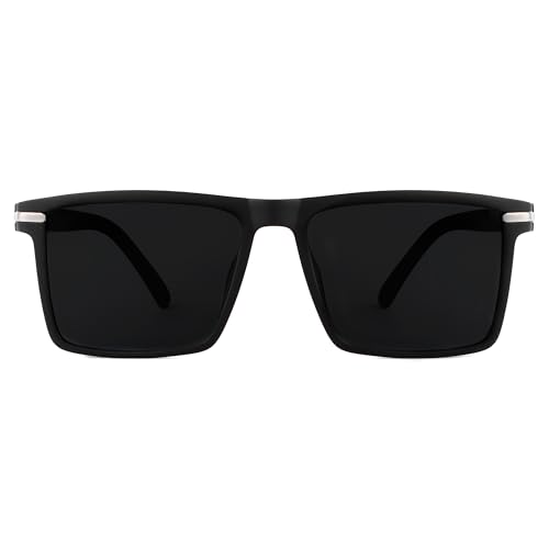 Image of Black Retro Square Sunglasses /Goggles For Men's -UV Protected-Pack of 1