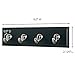 Command Key Rail, Holds up to 2 lb, 8-inch Rail with 4 Key Hooks and 6 Command Strips, Slate, Removable Key Hooks for Entryway or Hallway, Hang Keys, Hats, Dog Leashes, and Accessories