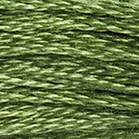 Image of DMC 117-3347 Mouline Stranded Cotton Six Strand Embroidery Floss Thread, Medium Yellow Green, 8.7-Yard