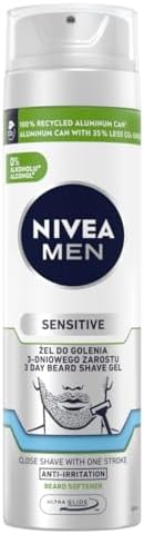 NIVEA MEN Sensitive Gel de afeitado para barba de 3 días para hom...